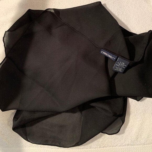 *HP* Sheer black polyester beach cover up - Picture 5 of 5